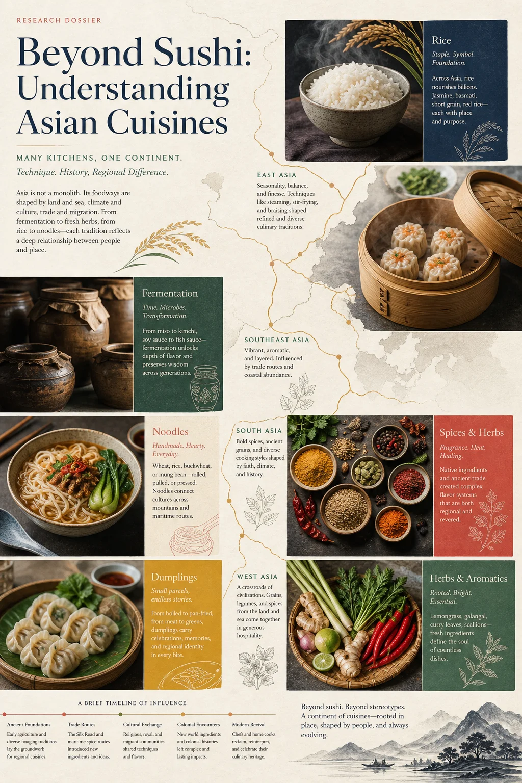 A respectful visual map of distinct Asian foodways, ingredients and techniques